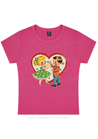 Dancing Kids Y2K Valentine's Day Baby Tee Cherrykitten