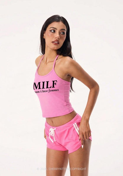 Man I Love Femme Pride Y2K Halter Neck Cami Cherrykitten