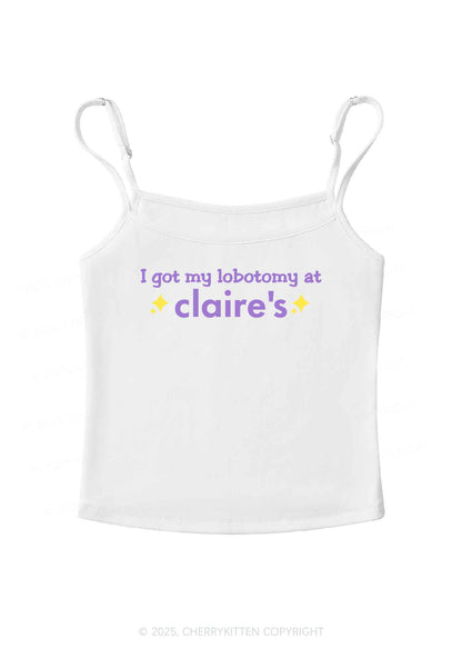 I Got My Lobotomy At Claire's Y2K Spaghetti Strap Cami Cherrykitten