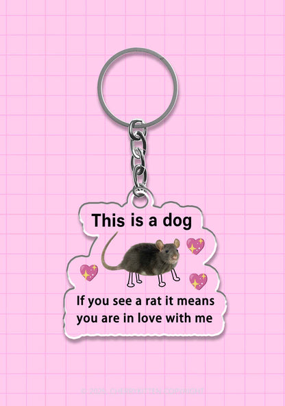 If You See Rat 1Pc Y2K Keychain Cherrykitten