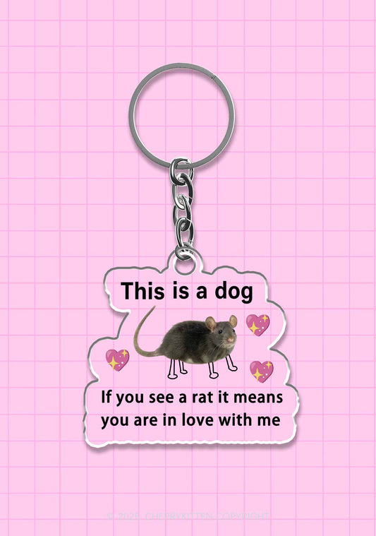 If You See Rat 1Pc Y2K Keychain Cherrykitten