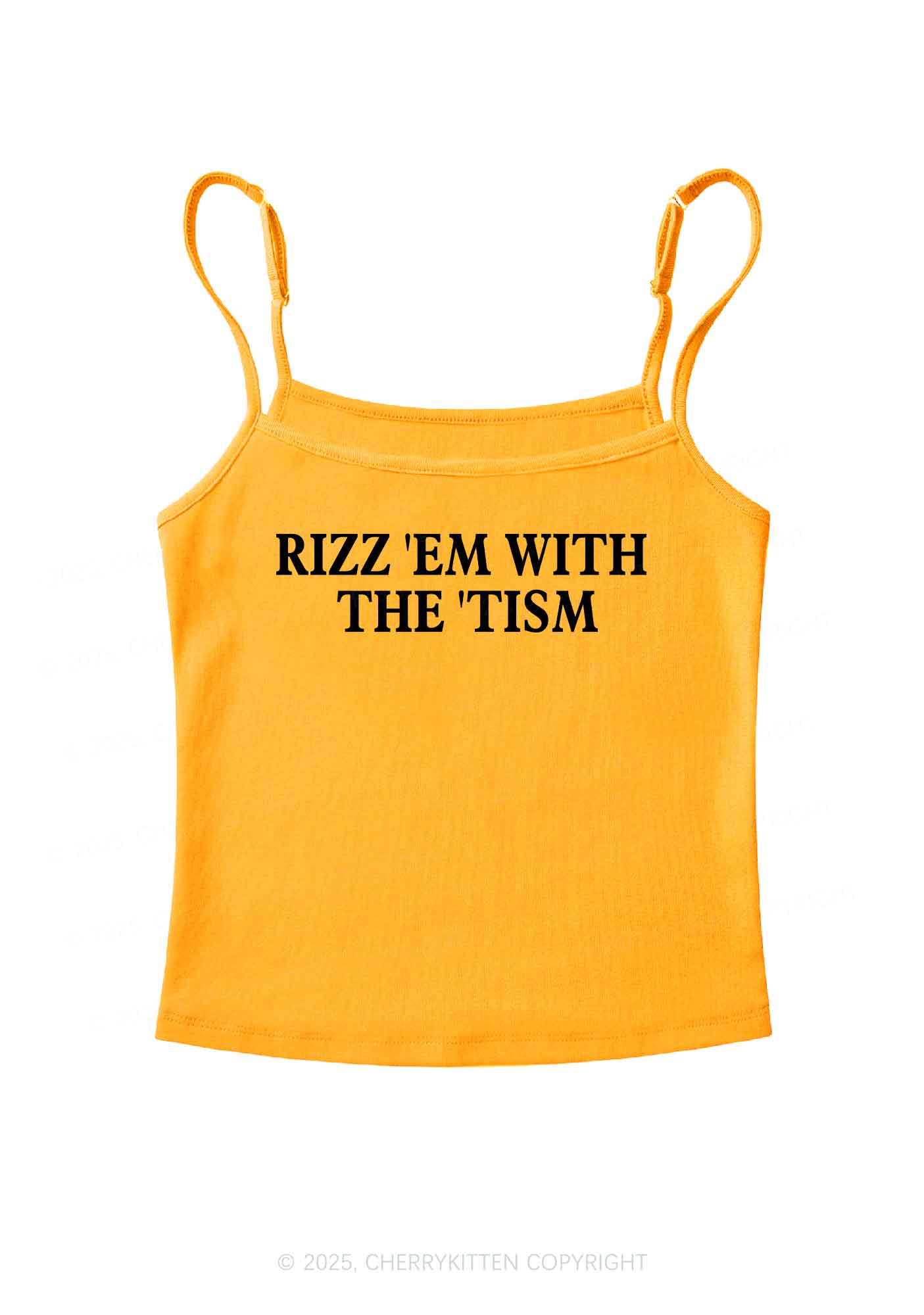 Rizz With Tism Y2K Spaghetti Strap Cami Cherrykitten