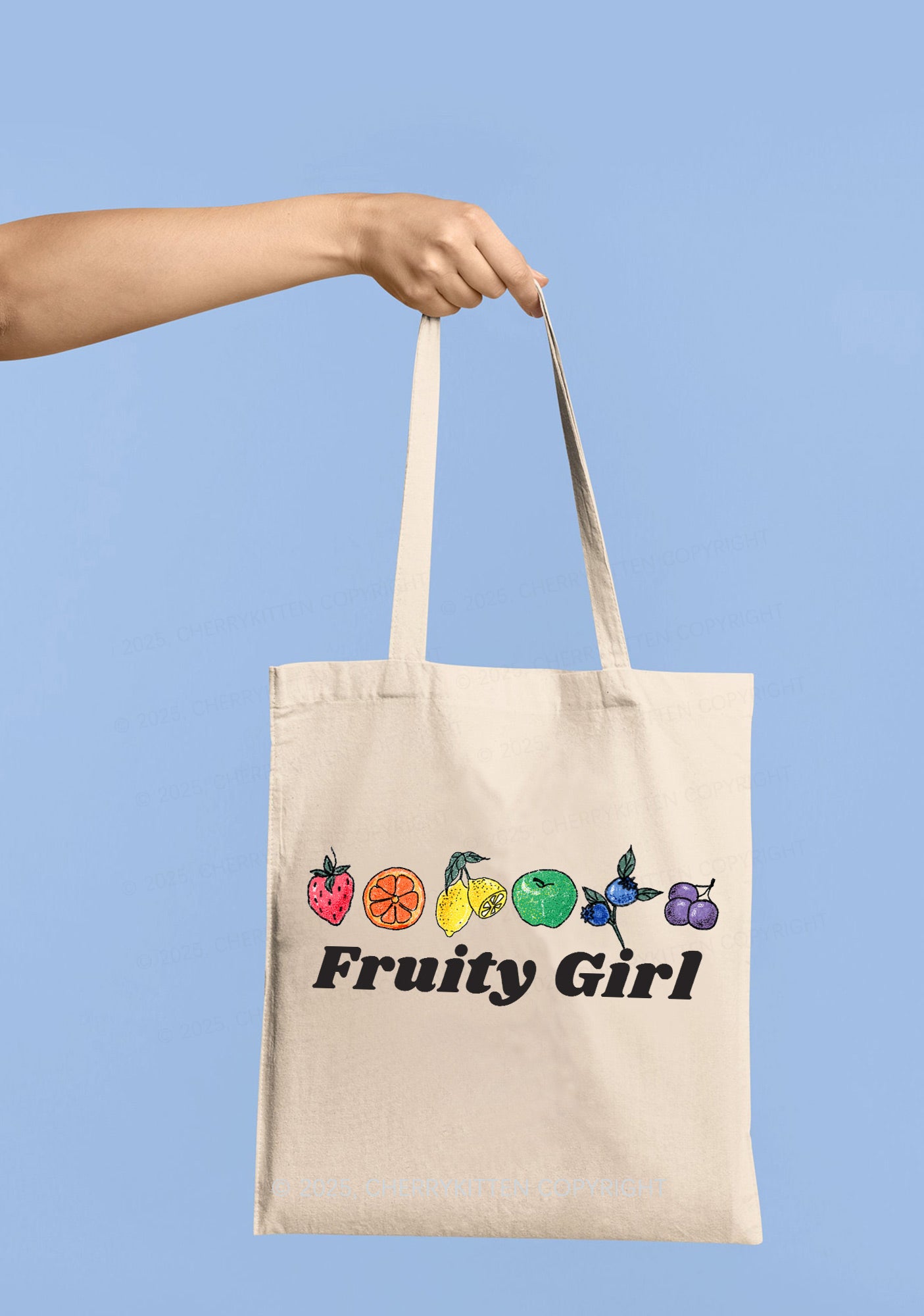 Fruity Girl Y2K Canvas Tote Bag Cherrykitten
