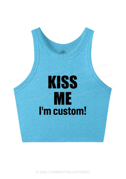 Kiss Me Im Custom Y2K Crop Tank Top Cherrykitten