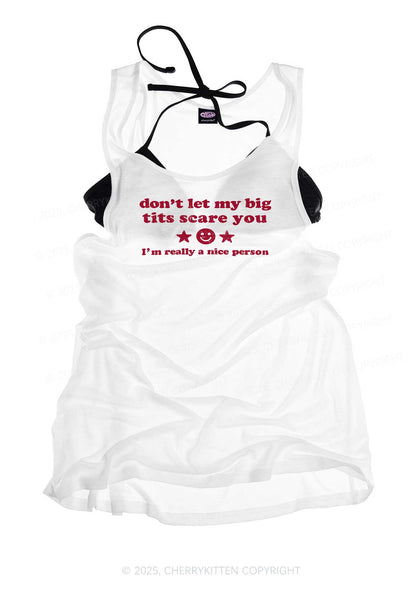 Don't Let My Big Txts Scare You Y2K Sheer Boyfriend Tank Cherrykitten