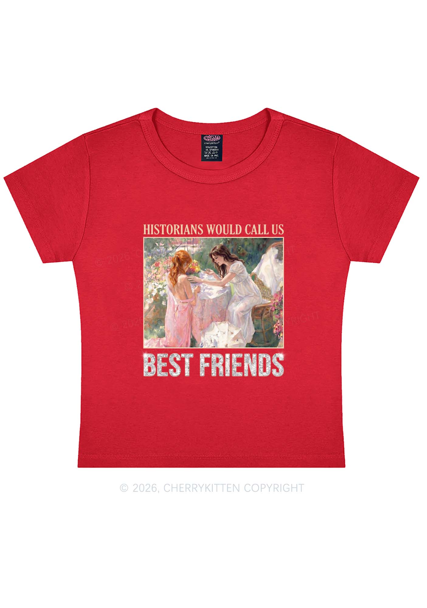 Historians Call Us Best Friends Pride Y2K Baby Tee Cherrykitten