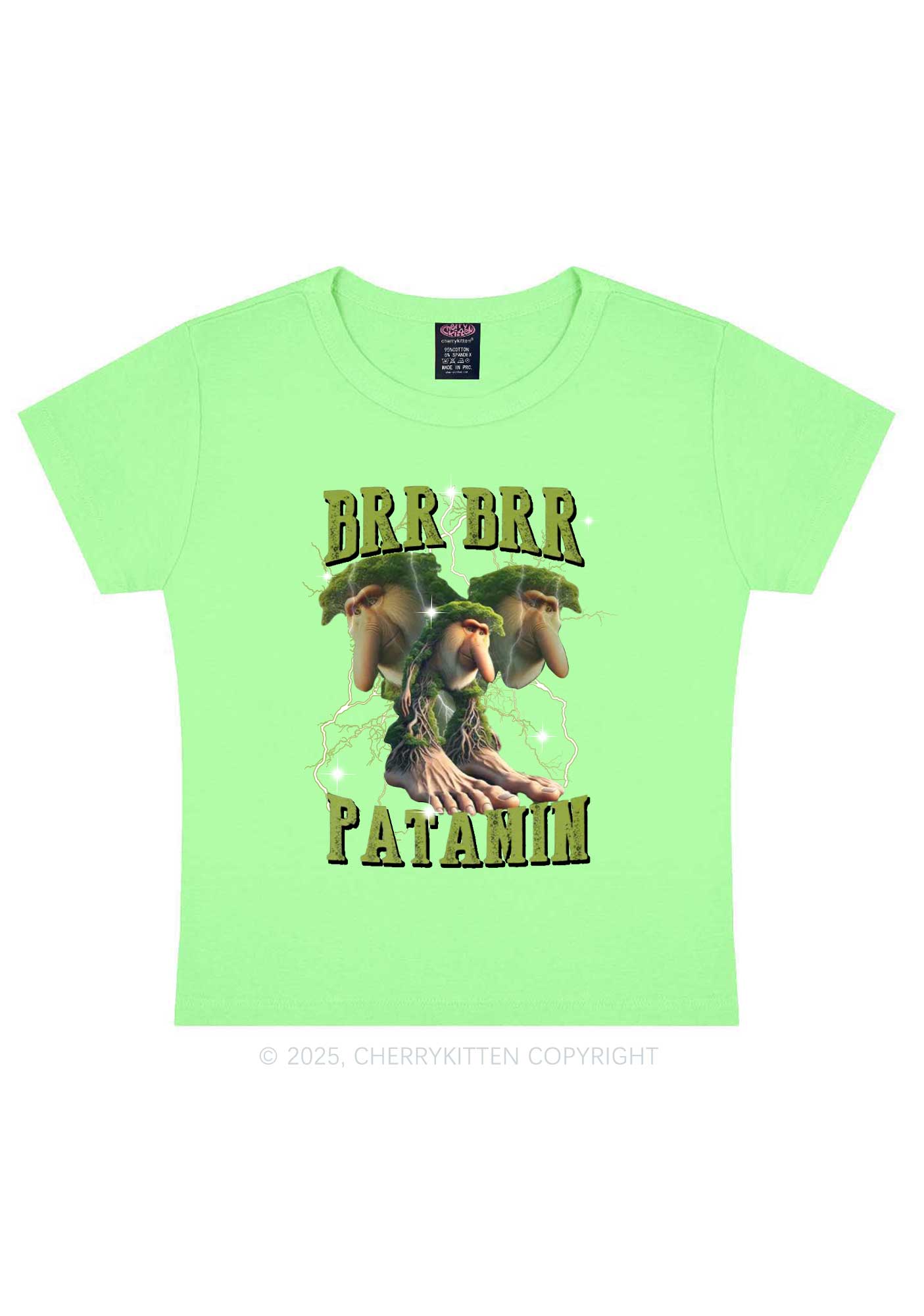 Brr Brr Patapim Italian Brainrot Shirt Y2K Baby Tee Cherrykitten