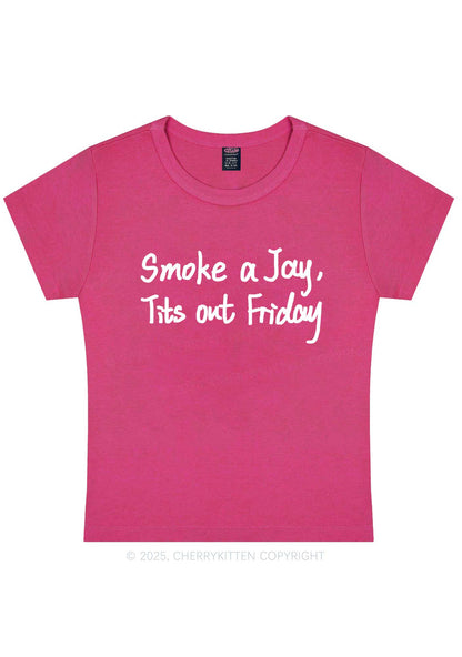Smoke A Jay Y2K Baby Tee Cherrykitten