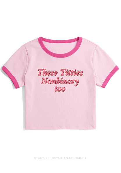 Txtties Nonbinary Too Y2K Ringer Tee Cherrykitten