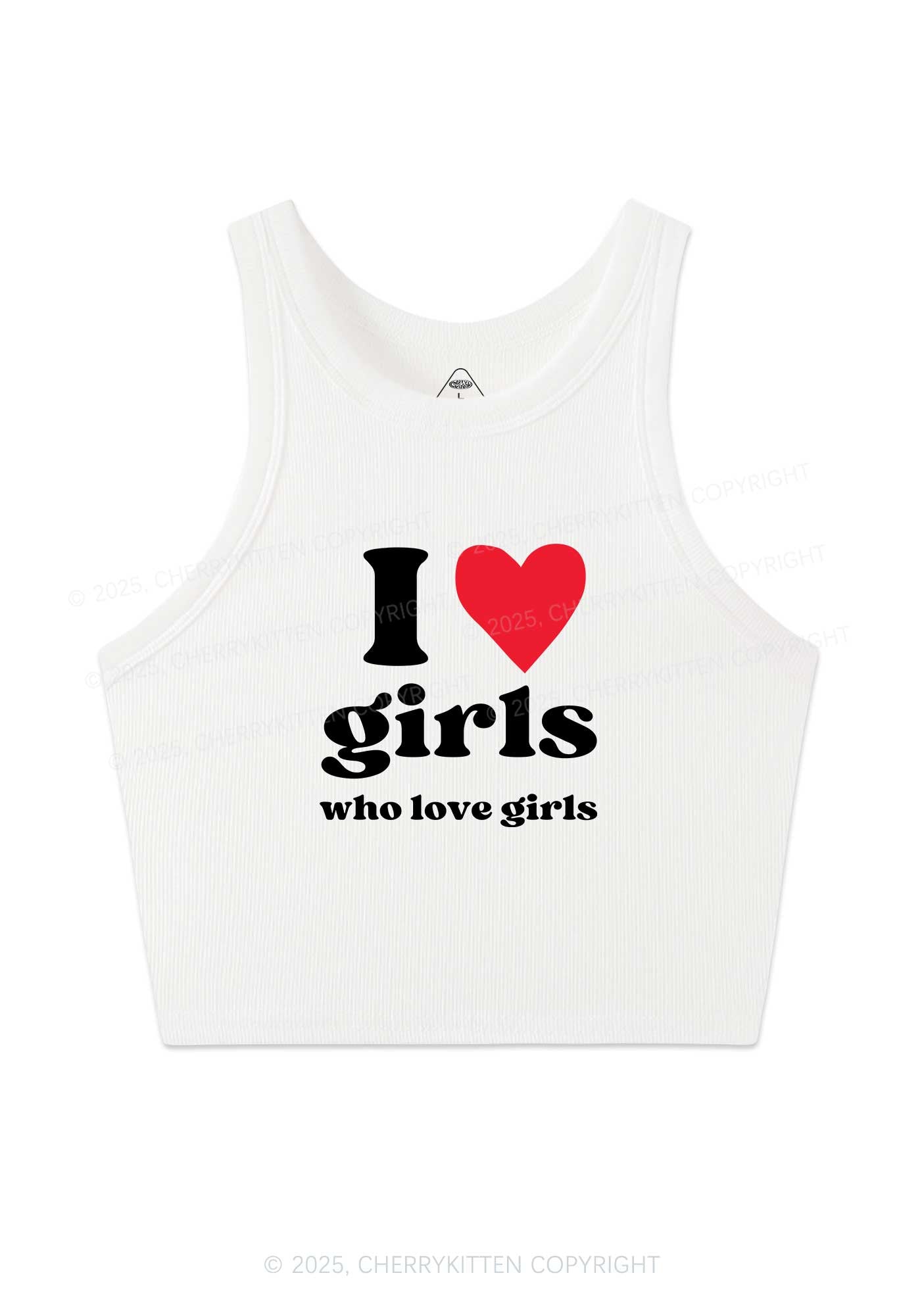 Girls Love Girls Pride Y2K Crop Tank Top Cherrykitten