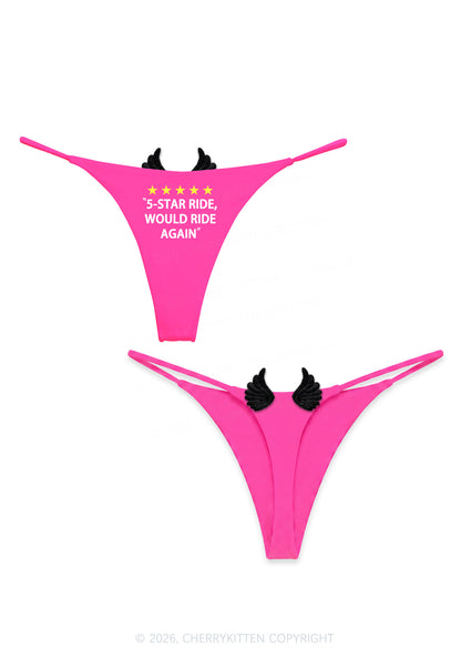 Five Star Ride Y2K Goth Angel Wings Bikini String Thong Cherrykitten