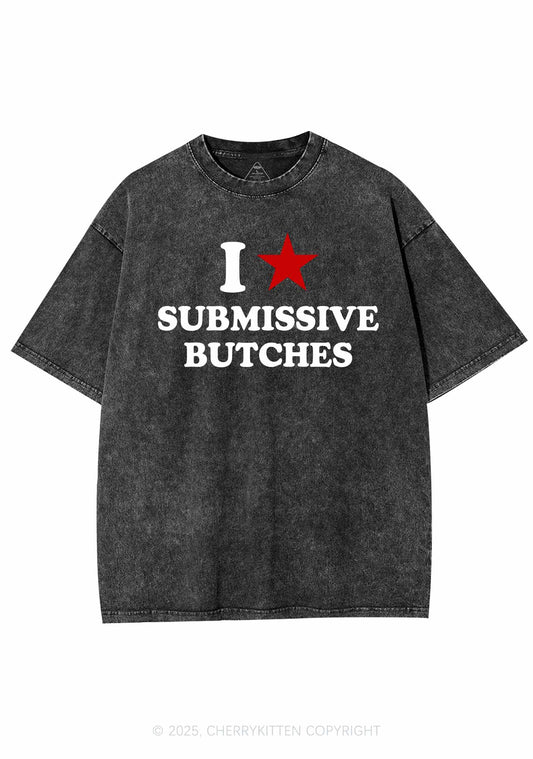 I Love S Butches Y2K Shirts Washed Tee Cherrykitten