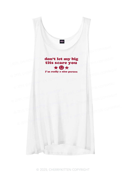 Don't Let My Big Txts Scare You Y2K Sheer Boyfriend Tank Cherrykitten