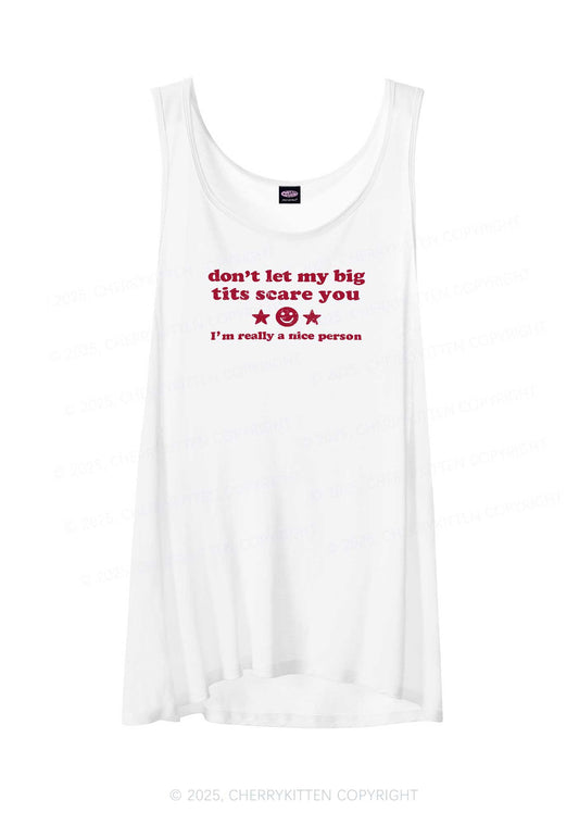 Don't Let My Big Txts Scare You Y2K Sheer Boyfriend Tank Cherrykitten