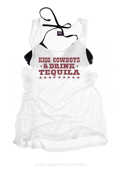 Kiss Cowboys Y2K Sheer Boyfriend Tank Cherrykitten