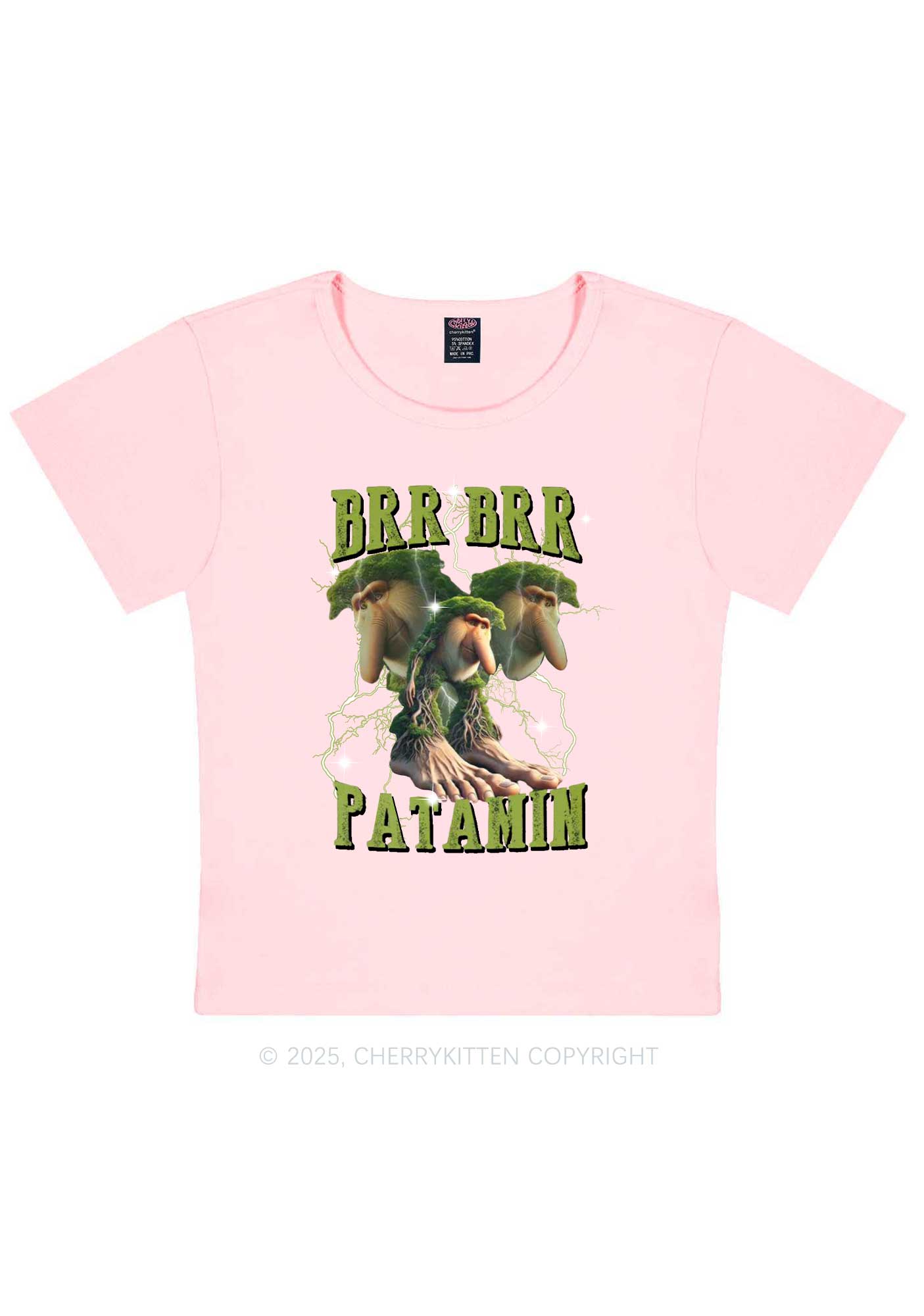 Brr Brr Patapim Italian Brainrot Shirt Y2K Baby Tee Cherrykitten