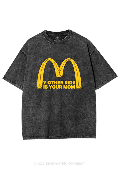 Ride Your Mom Y2K Shirts Washed Tee Cherrykitten