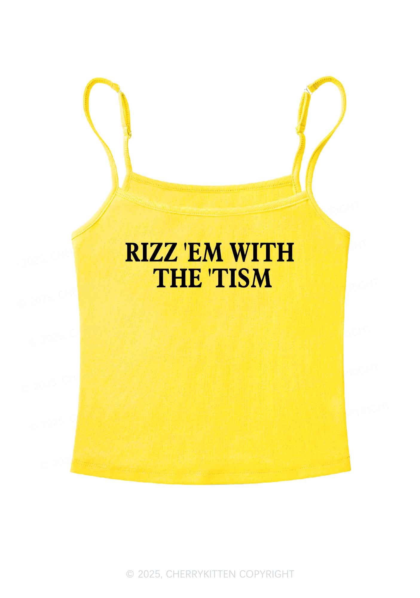 Rizz With Tism Y2K Spaghetti Strap Cami Cherrykitten