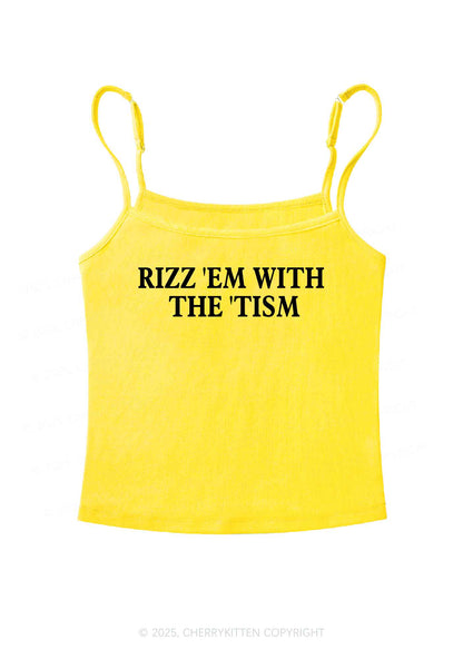 Rizz With Tism Y2K Spaghetti Strap Cami Cherrykitten