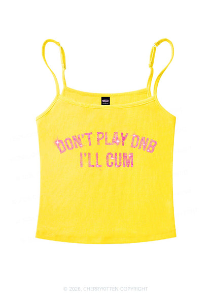 Rhinestone Dont Play DNB Y2K Spaghetti Strap Cami Cherrykitten