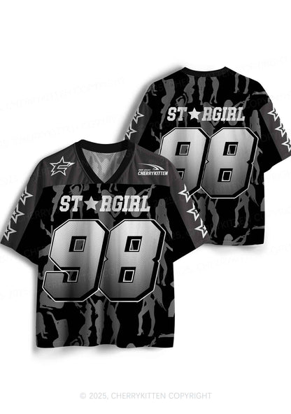 Custom Black Star Girl Y2K Sport Jersey Shirts Cherrykitten