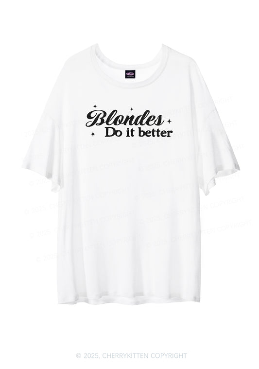 Blondes Do It Better Y2K Sheer Boyfriend Tee Cherrykitten