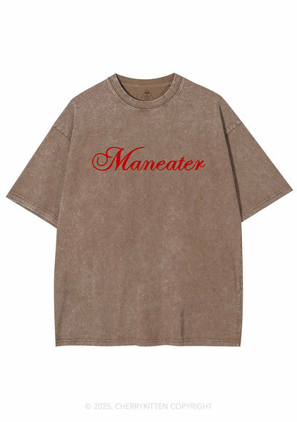 Maneater Y2K Shirts Washed Tee Cherrykitten