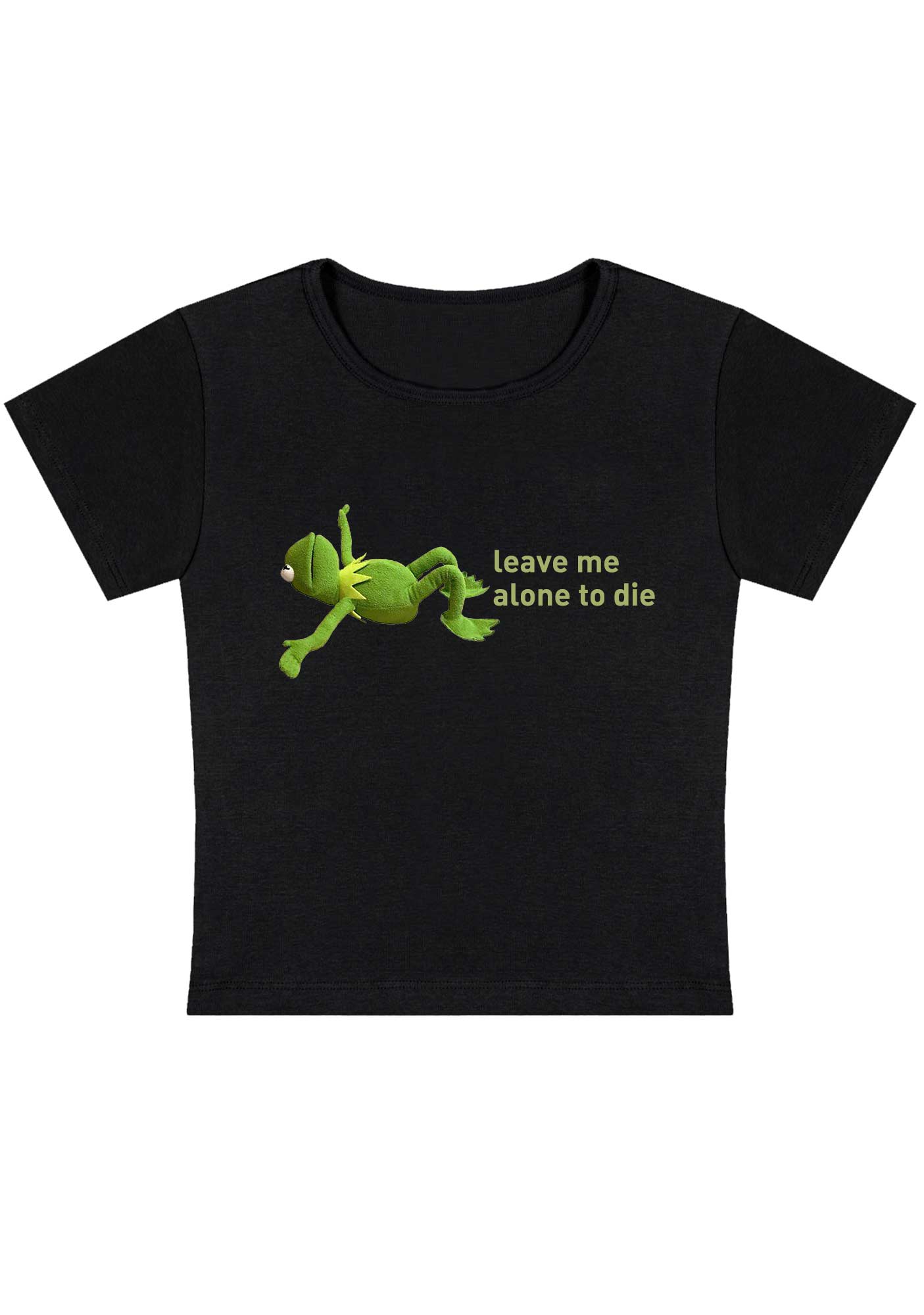 Curvy Leave Me Alone To Die Baby Tee