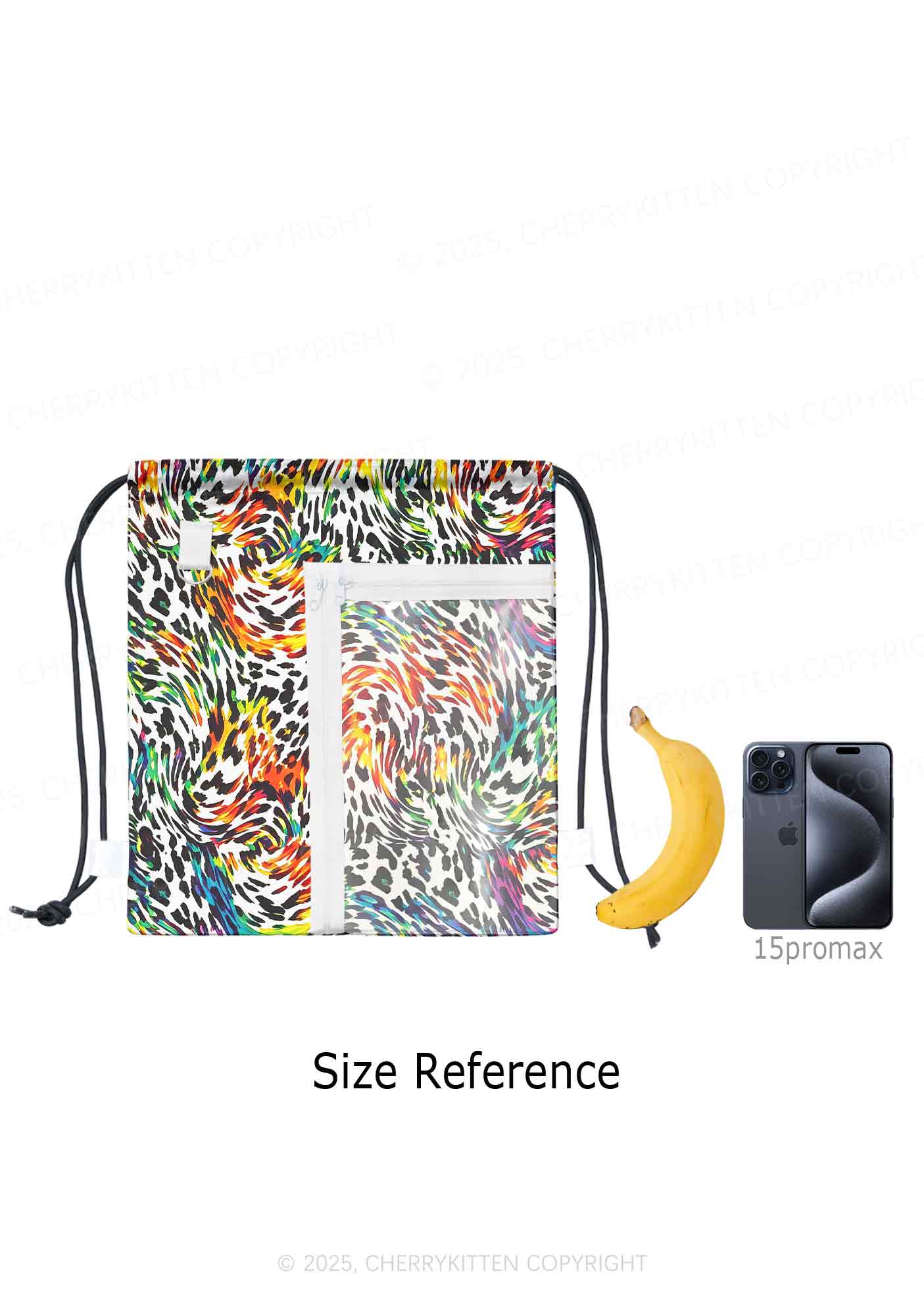 Rainbow Leopard Pride Y2K Drawstring Itabag Backpack Cherrykitten