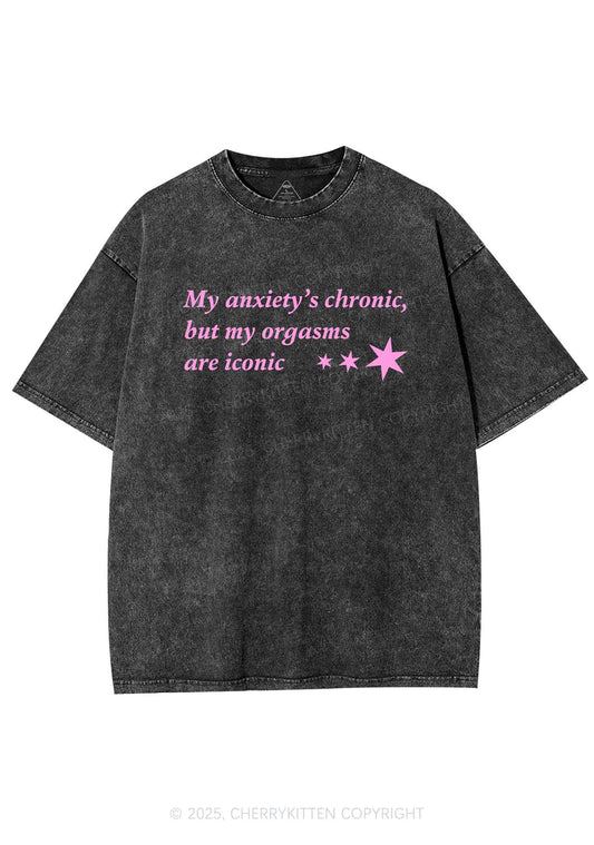 Anxiety Chronic Y2K Shirts Washed Tee Cherrykitten