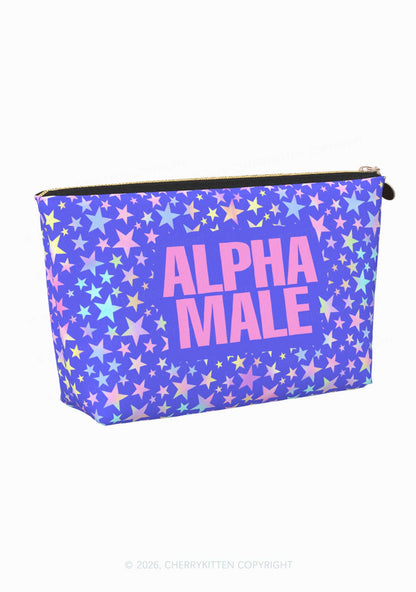 Purple Alpha Male Y2K Makeup Bag Cherrykitten