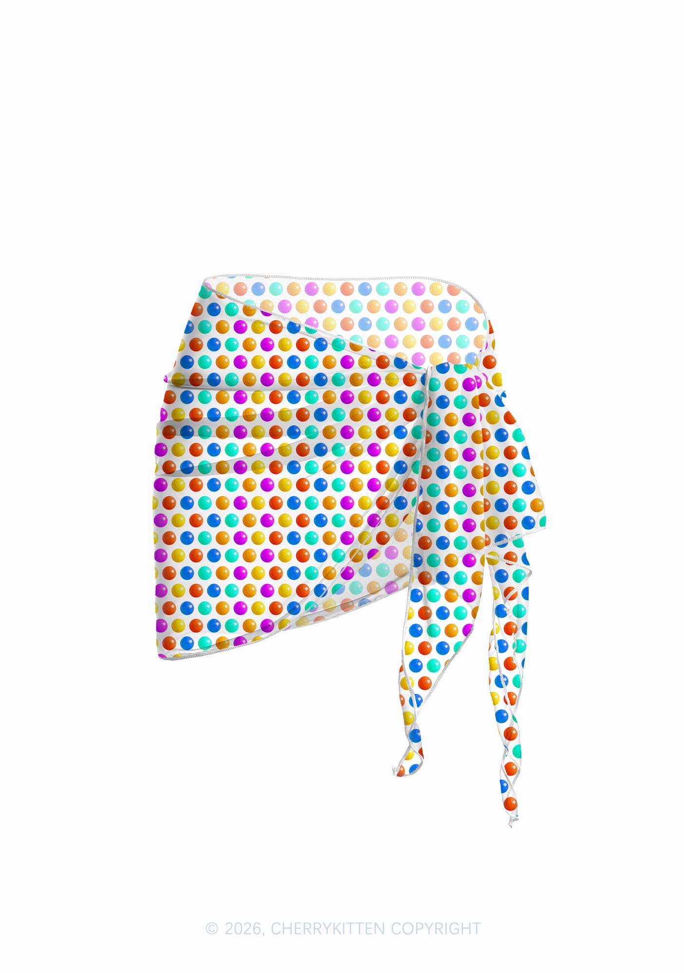 Rainbow Dots Angel Y2K Print Bikini Set Cherrykitten