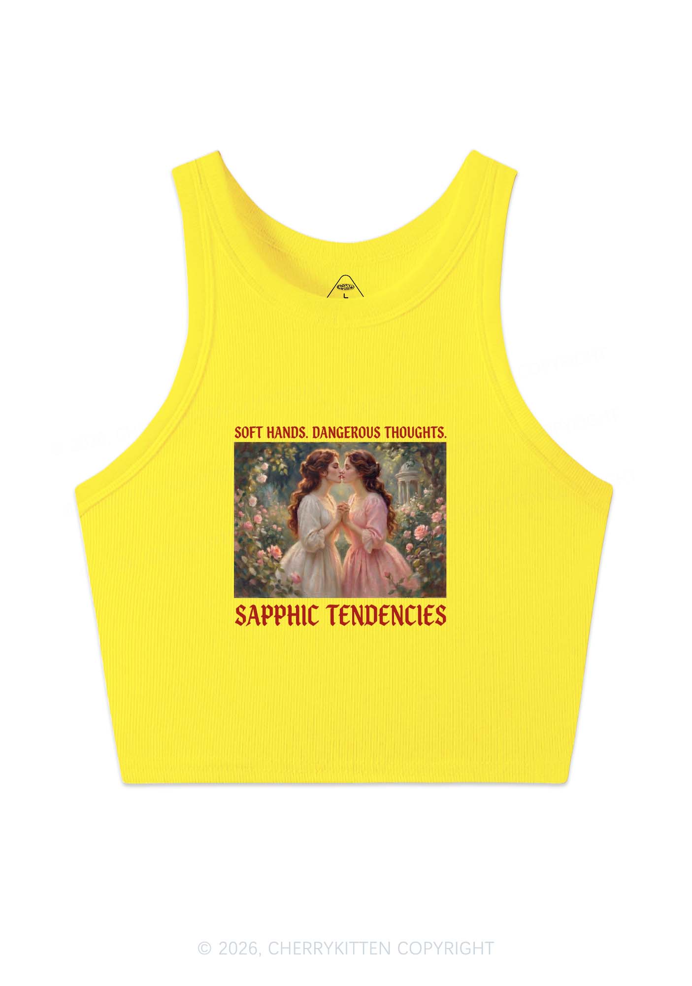 Soft Sapphic Tendencies Pride Y2K Crop Tank Top Cherrykitten