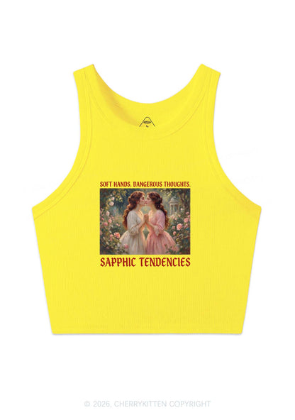 Soft Sapphic Tendencies Pride Y2K Crop Tank Top Cherrykitten
