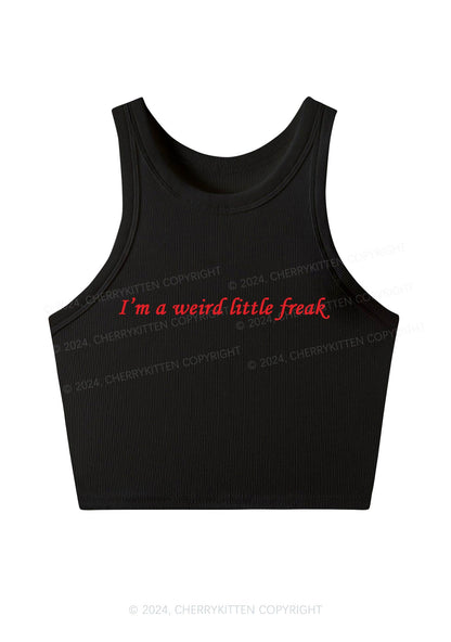 Weird Little Freak Y2K Crop Tank Top Cherrykitten