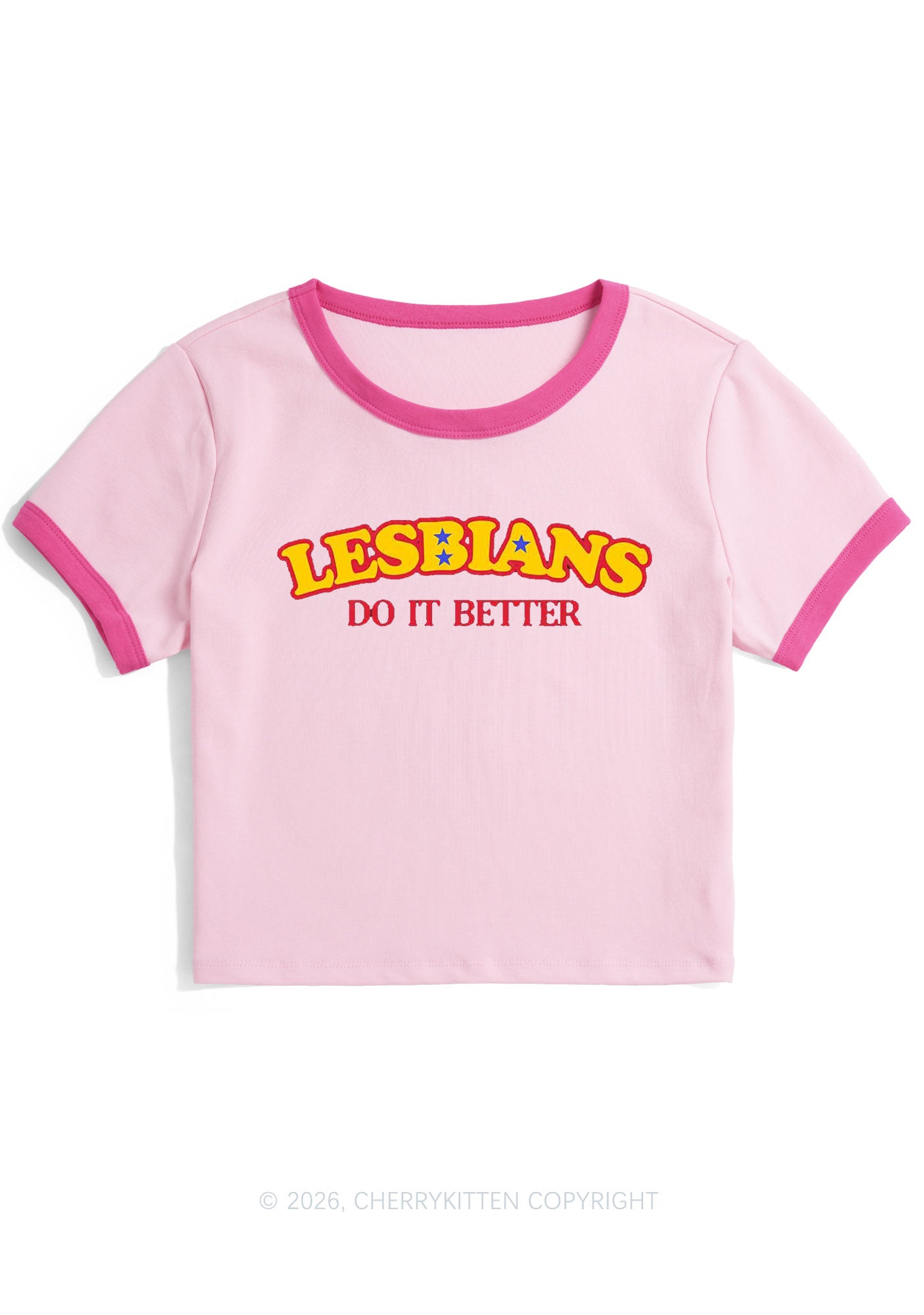 Lesbians Do It Better Pride Y2K Ringer Tee Cherrykitten