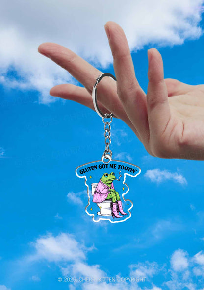 Gluten Got Me Tootin 1Pc Y2K Keychain Cherrykitten