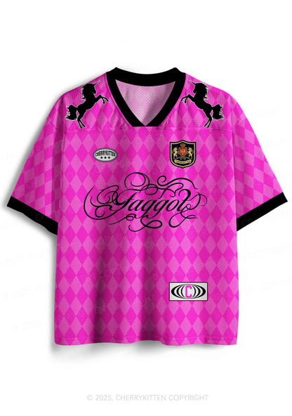 Custom Faggot Pink Plaid Pride Y2K Sport Jersey Shirts Cherrykitten
