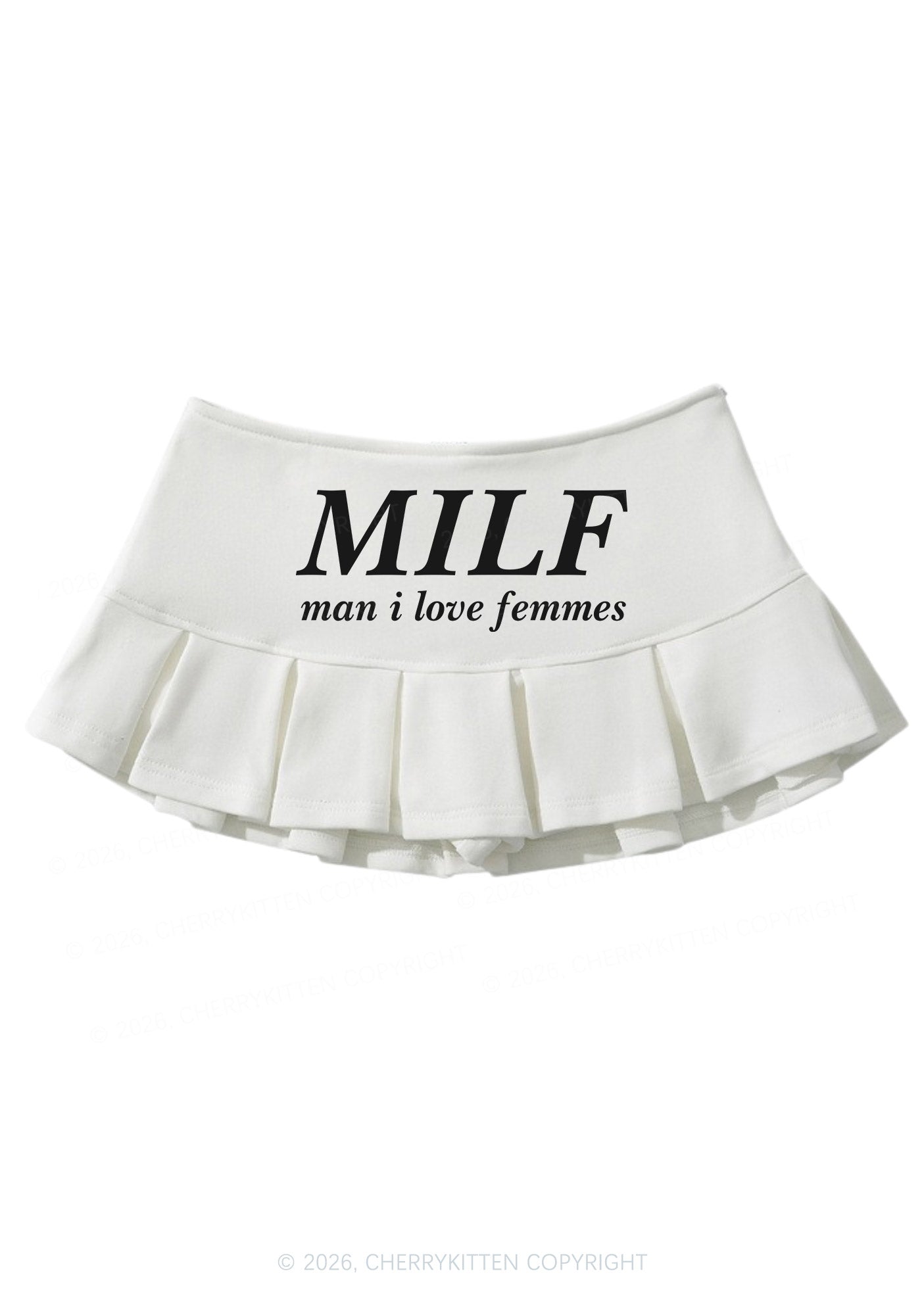 Man I Love Femme Pride Y2K Mini Pleated Skirts Cherrykitten