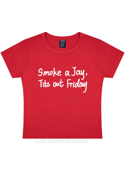 Smoke A Jay Y2K Baby Tee Cherrykitten