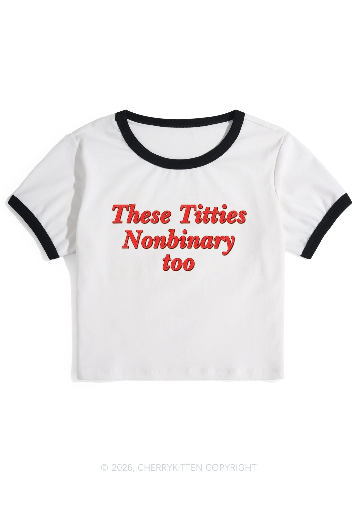 Txtties Nonbinary Too Y2K Ringer Tee Cherrykitten