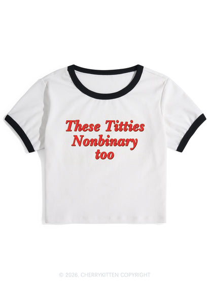 Txtties Nonbinary Too Y2K Ringer Tee Cherrykitten
