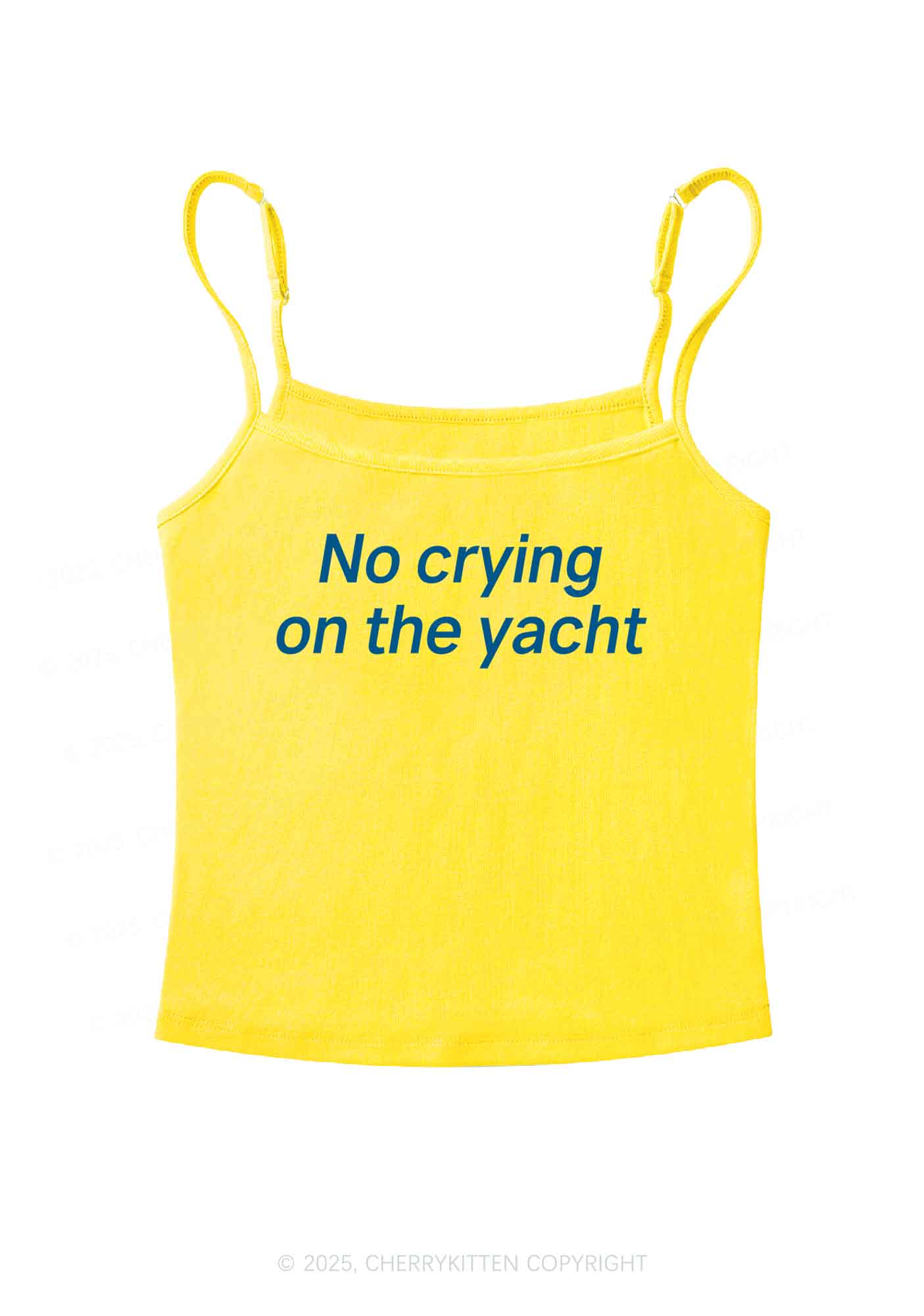 No Crying On Yacht Y2K Spaghetti Strap Cami Cherrykitten