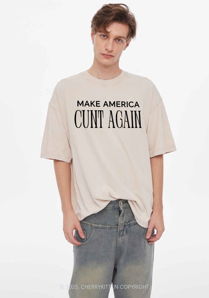 Make America Cxxt Again Y2K Shirts Washed Tee Cherrykitten