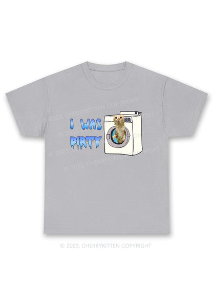 I Was Dirty Y2K Chunky Shirt Cherrykitten