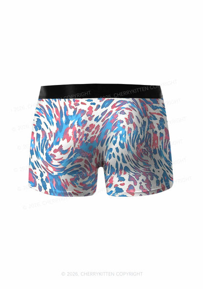 Trans Leopard Pride Y2K Print Men Boxer Briefs Cherrykitten