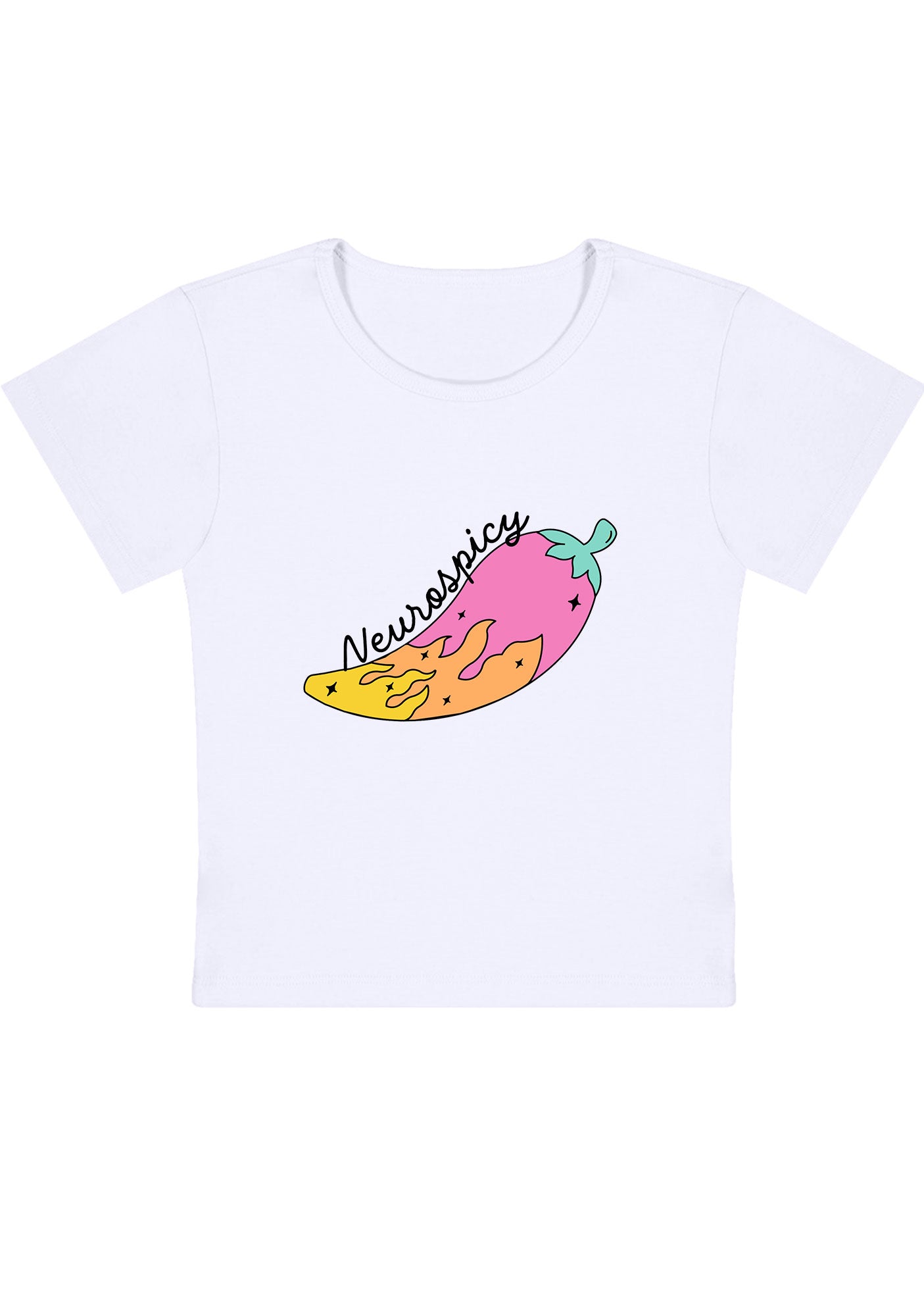 Curvy Neurospicy Colored Chili Baby Tee