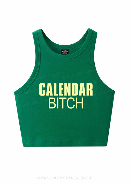 Calendar Bxxch Y2K Crop Tank Top Cherrykitten