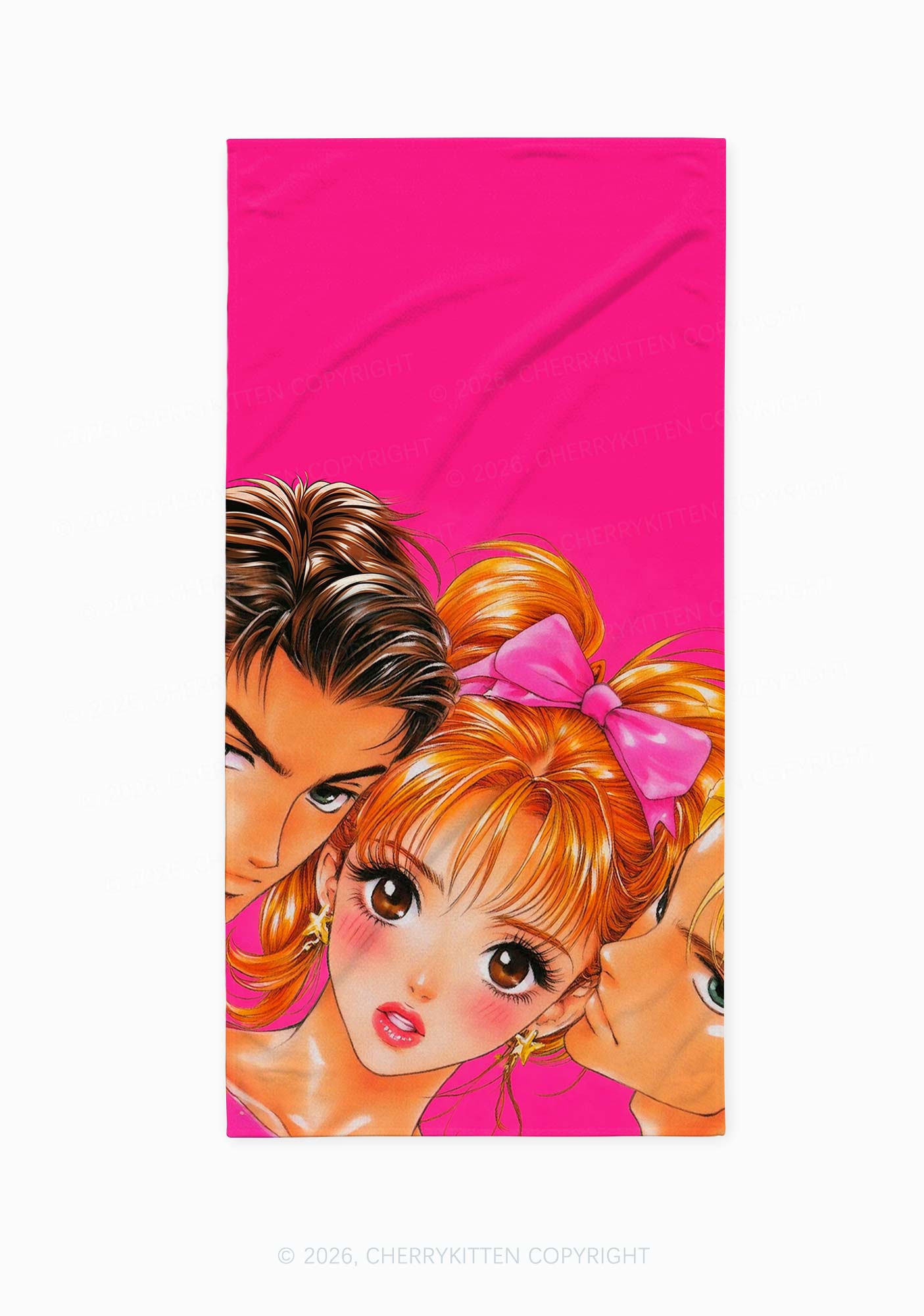 Love Triangle Y2K Beach Towel Cherrykitten