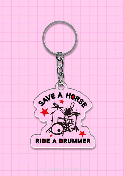 Save Horse Ride Drummer 1Pc Y2K Keychain Cherrykitten